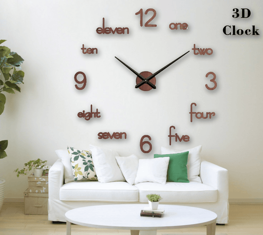 Big Eleven Wooden Wall Clock - 3d Laser Cut - Home Decore Wooden Wall Clock