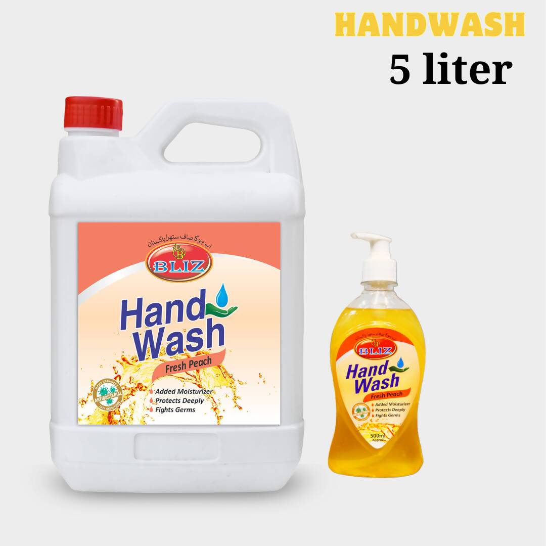 Bliz Handwash Liquid Soap Fresh Wella Fragrance 5 Liters with Free Empty Bottle
