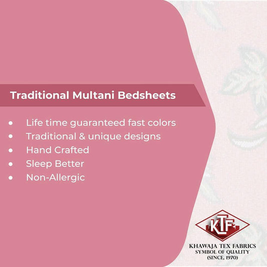 Buy 1 get 1 FREE Khawaja KING size bed sheet jacquard bed set 2 bedsheets with 4 pillow covers A12