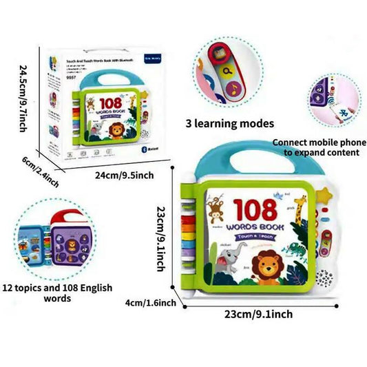 108 Kids Words Book with Bluetooth - Multi Color