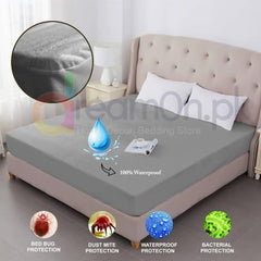 Waterproof Mattress Cover For Single and Double Bed King Size Fitted Mattress Protector