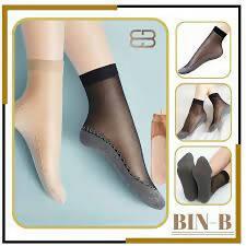 Pack of 2 PAirs Women Socks Velvet Silk Spring Summer Socks Breathable Soft Cotton Bottom Ankle Socks-Black