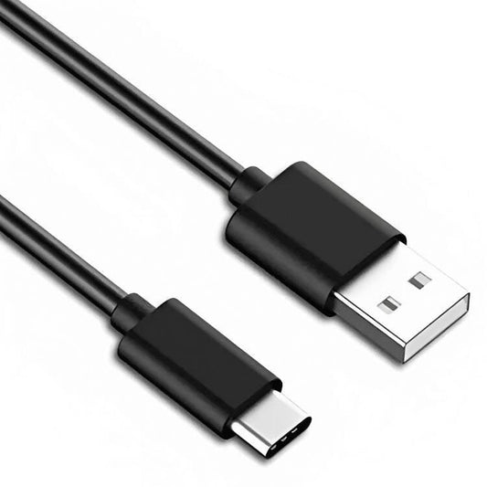 2 Meter White / Black USB Type C Data Cable for Data Transfer and Fast Charging