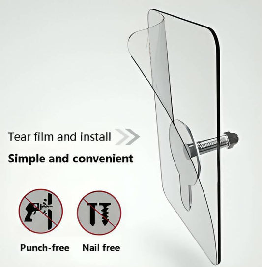 Strong Transparent Self Adhesive Screw Hook, Nail-Free Space Saving Poster Seamless Wall Hook Waterproof Durable Transparent Kitchen Bathroom, Hanger Nails Screw Stickers Punch-Free Wall Hooks for Photos