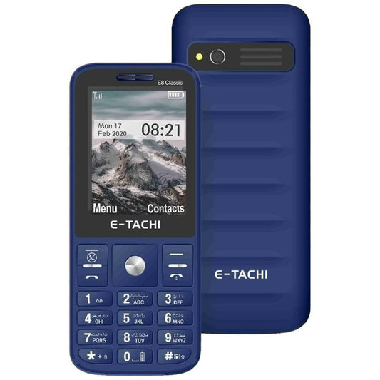 E-TACHI E8 CLASSIC || KEYPAD PHONE || 2500mAh BATTERY || LCD SIZE 2.4" || BLUTOOTH || PTA APPROVED || ONE YEAR BRAND WARRANTY