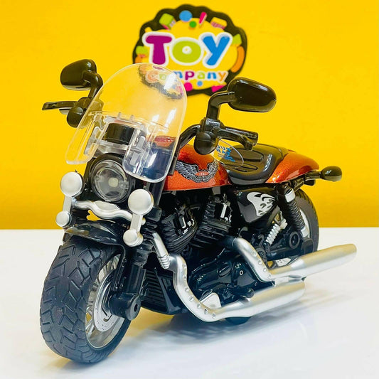 1:12 Classic Diecast Metal Bike with Front Glass