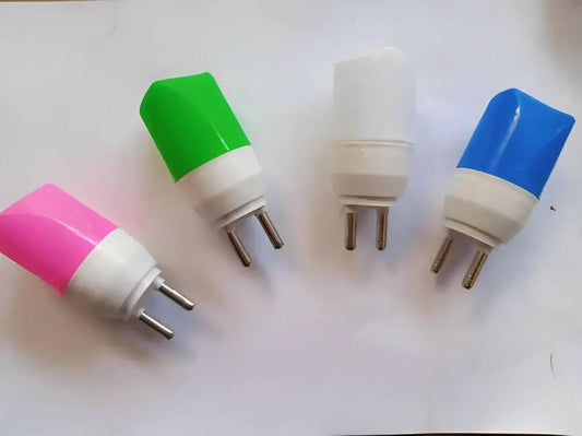 4 pieces Zero bulb, alternative to Zero watt bulb multicolor flower shape and two pin plug bulb, Night Bulb - Décor Lighting Light Bulbs