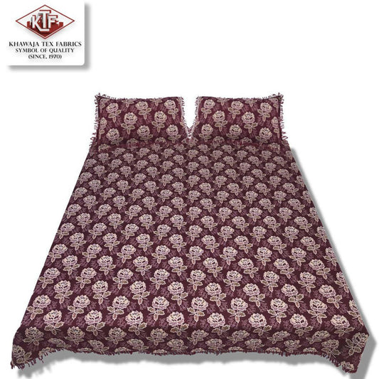 Khawaja King size double bed sheet 100% cotton traditional hand crafted bed set gultex style multani cotton bed cover with 2 pillow covers B15