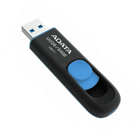64GB Adata 3.1 Speed USB Flash Drive - Blue and Black - UV128