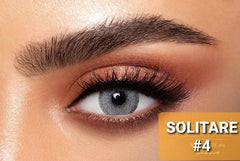 Dahab Solitaire Contact Lenses With Free Solution kit Dahab Grey lenses - ValueBox