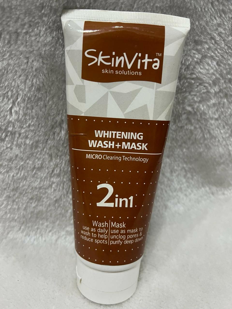 SkinVita Whitening 2 in 1 Wash+Mask 200gm - ValueBox