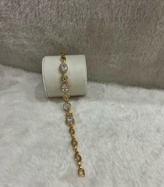 Gold Plated Zircon Bracelet
