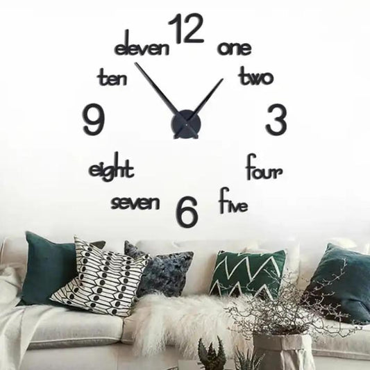 AKW Wall Clock Non-ticking one AA battery DIY Quartz