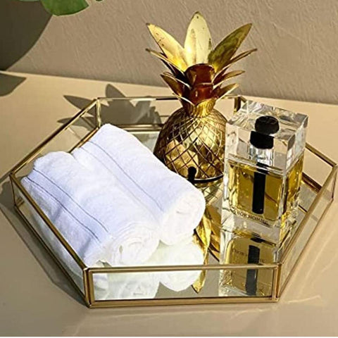 Make-Up Organizer Tray, Decorative MDF Sheet Vanity Perfume Tray, Creative Cosmetic Storage for Dresser