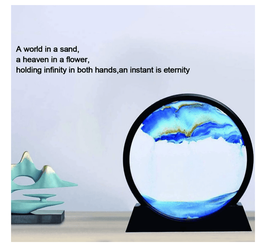 Painting Moving Sand Round Picture Dynamic 3D Natural Landscape, Ideal for Family - ValueBox