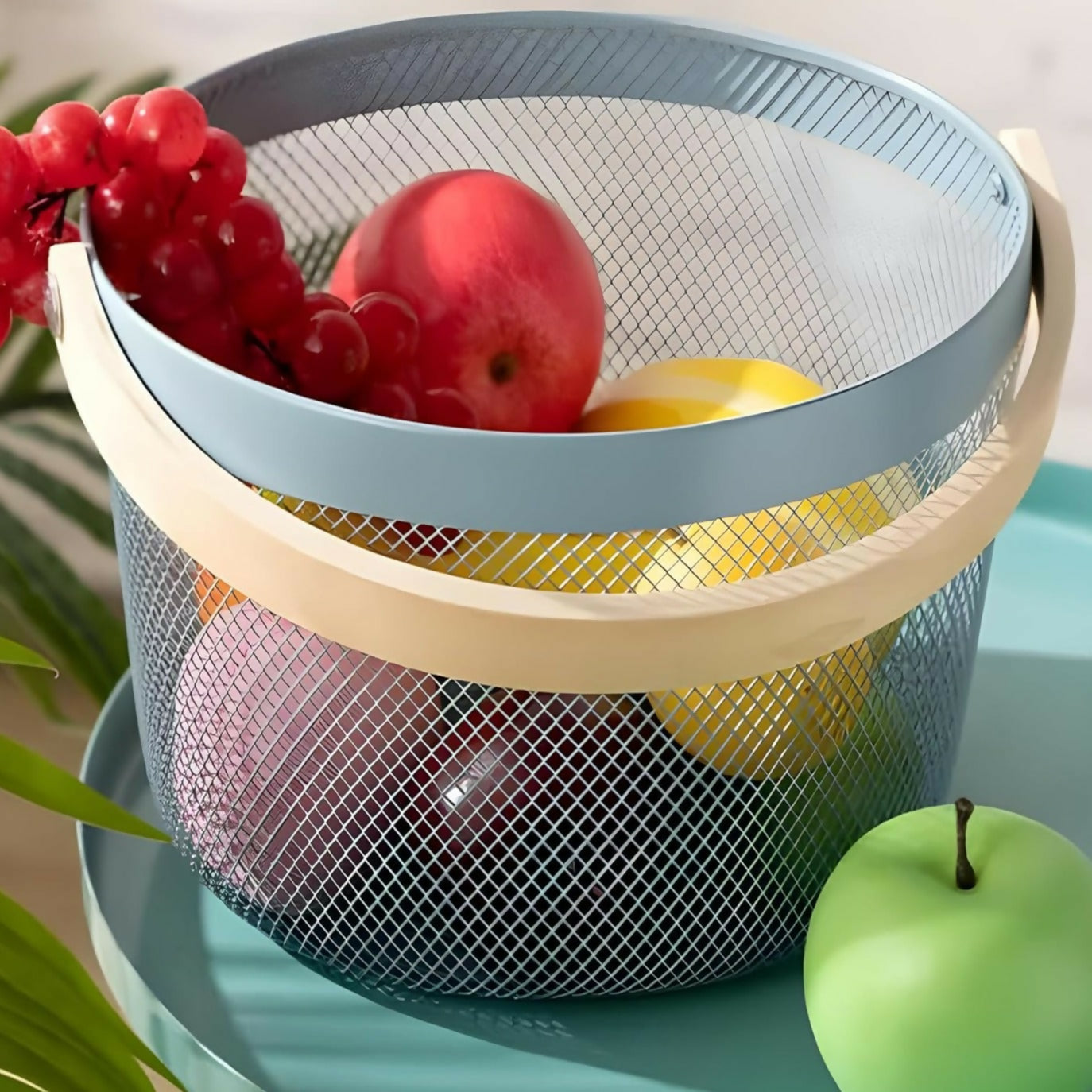 Mesh-Steel-Basket-with-Wooden-Handle-Round-Grey-Apricot-7302