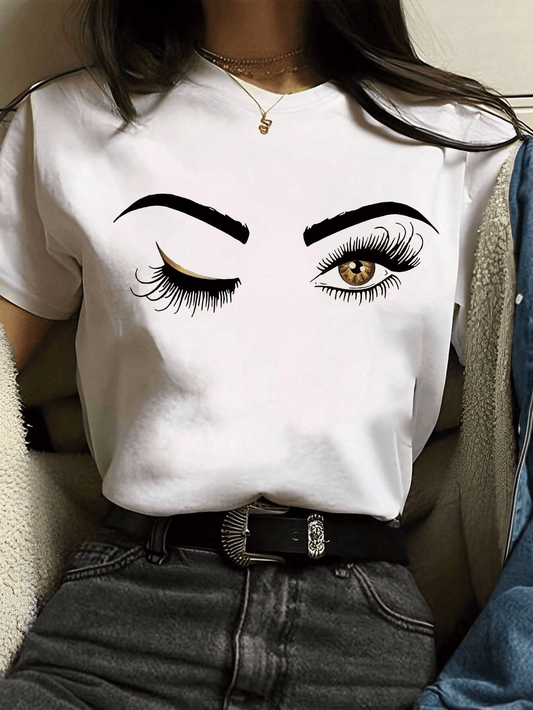Khanani's High Quality Eye Lashes Tshirt For women and girls