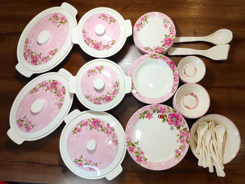 Melamine dinner set - 72 Service Dinner Set 8/8 persons serving Strong quality with good Looking I,11 - ValueBox