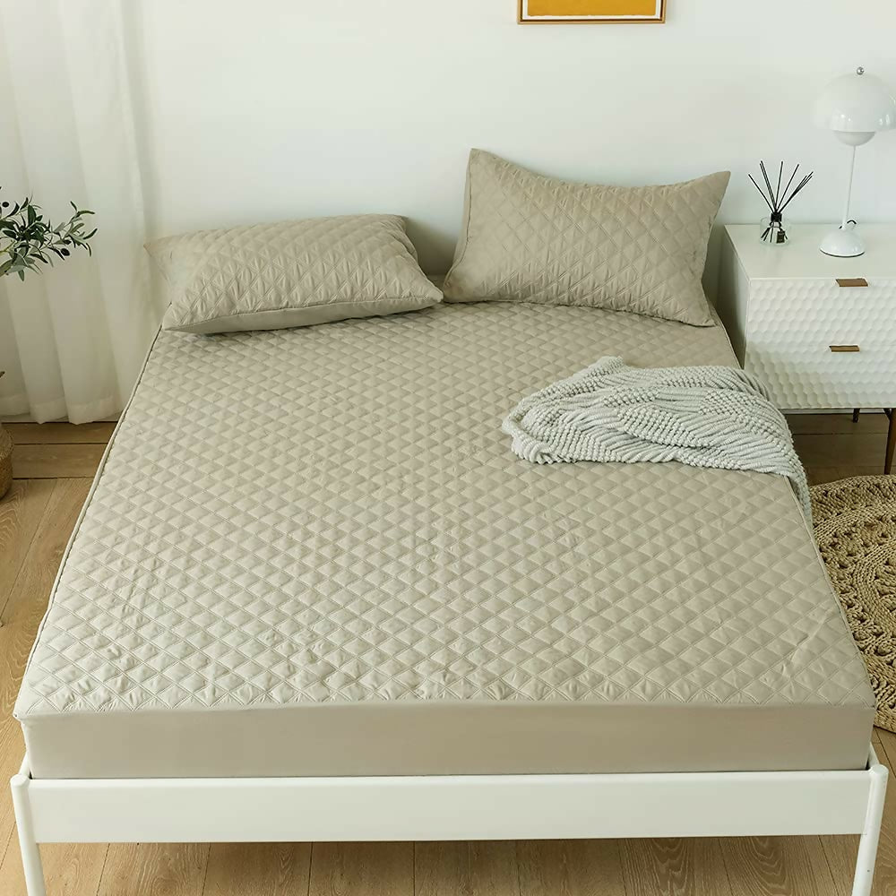 Quilted-Waterproof-Mattress-Protector-Beige-Apricot-496