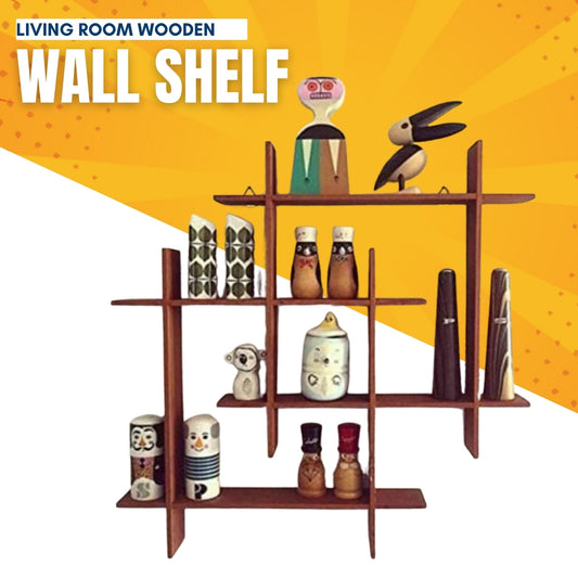 Wall Shelf Shelves for Living Room Wooden Wall Hanging Floating Design