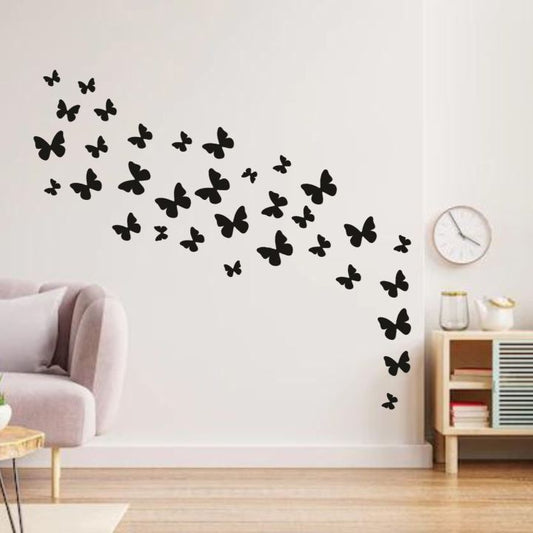 "Pack of 30 Self-Adhesive Wooden Butterflies | Kids' Bedroom Decor"