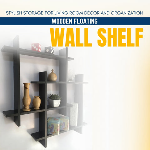 Wall Shelf Shelves for Living Room Wooden Wall Hanging Floating Design