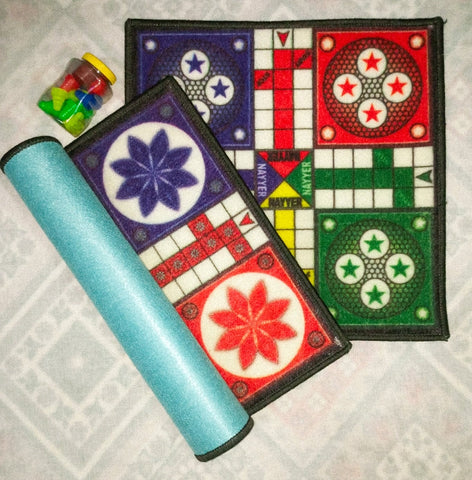 Ludo Matt Carpet Game Ludo Game Carpet Ludo with large Got Set Foldable and Washable