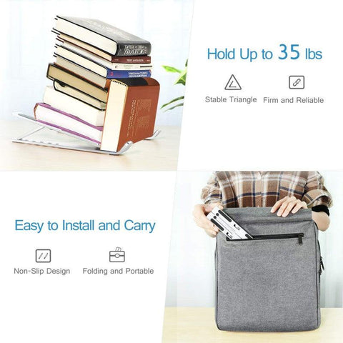 Foldable Metal Laptop Stand With Anti Slip Rubber Grips | 25% OFF| FREE DELIVERY | EASY RETURN - ValueBox