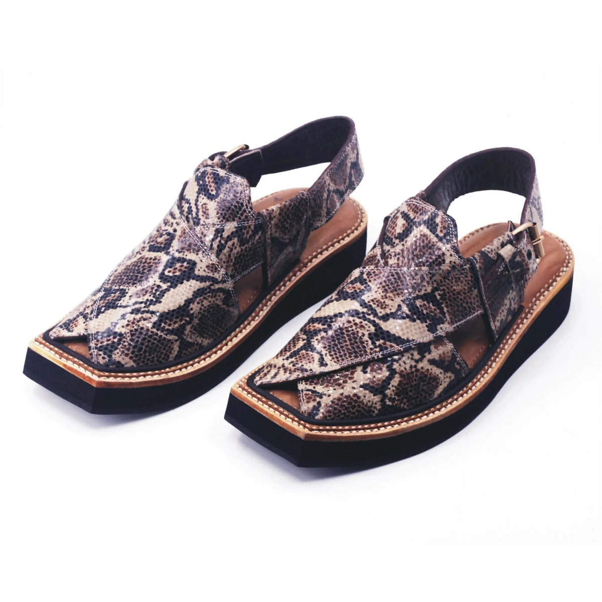 Special Snake Leather Kaptaan Chappal