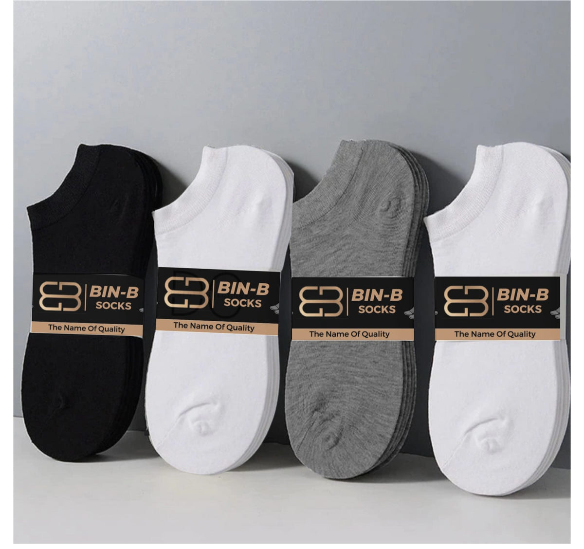 Pack of 4 Pairs Cotton Ankle Socks for Men Women