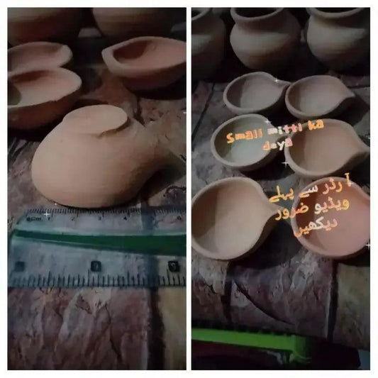 Mitti K Deya Pack of 12/clay Oil Lamp/simple / Pleas Check the Tittle Image and Video B4 Placing Order