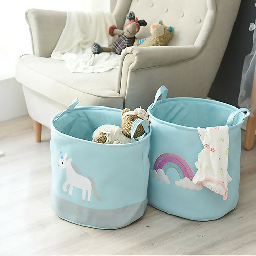 Kids-Collapsible-Laundry-Basket-Unicorn5402-Blue-Apricot-4426