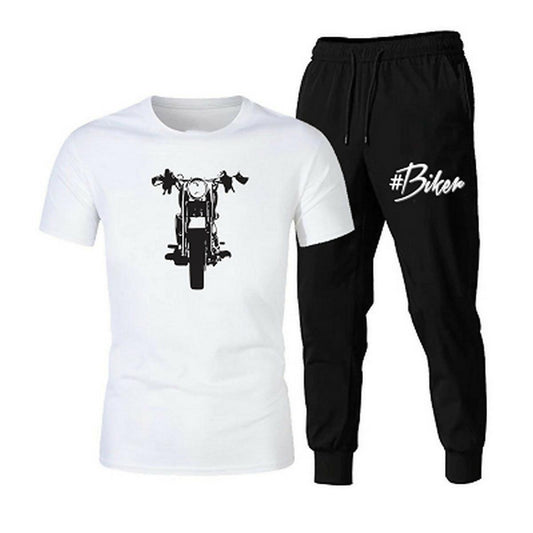 Khanani's Biker gifts cotton t shirts for men trouser tee set - ValueBox