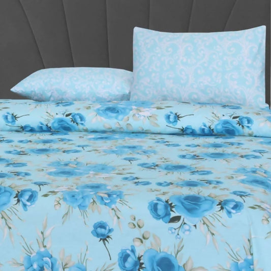 Blue Medley Pure Cotton 8 PCS Duvet Cover Set - DSC9