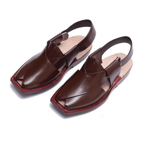 Men’s Leather Norozi Chappal Dark Brown