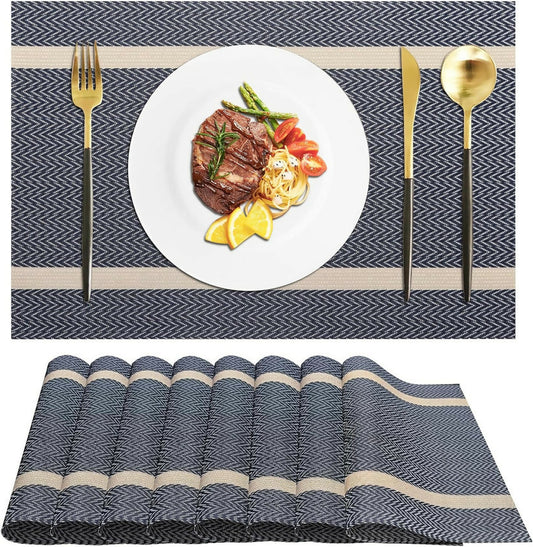 PVC-Table-Place-Mats-Blue-Weaves-Apricot-9048