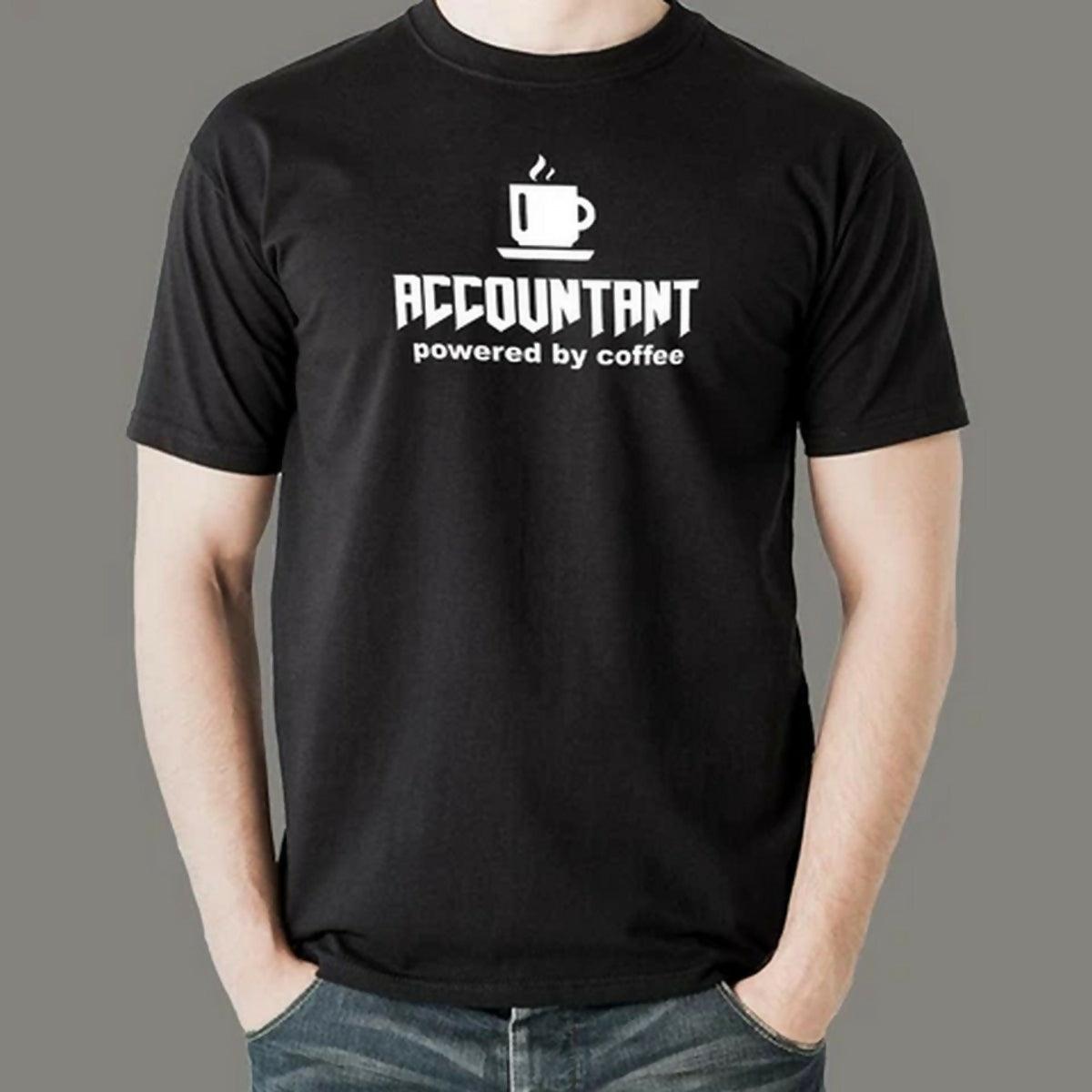 Khanani's Accountant Powered By Coffee T-Shirt For Men - ValueBox