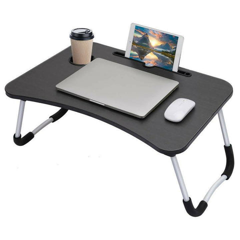 Gaming Laptop Table for Bed | Wood Portable Laptop Desk | Folding Home Laptop Desk for Bed & Sofa - ValueBox