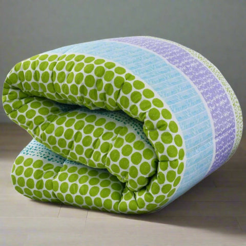 1-PC-Double-Winter-Comforter-Green-Circles-Apricot-1028