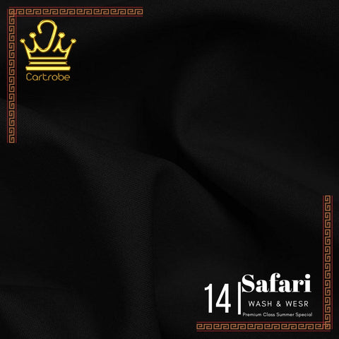 Jet Black Safari Premium Class Wash & Wear Shalwar Kameez | Kurta Shalwar Unstitched | New Trending | New Collection | New Catalog | Summer Collection | Discounted Collection