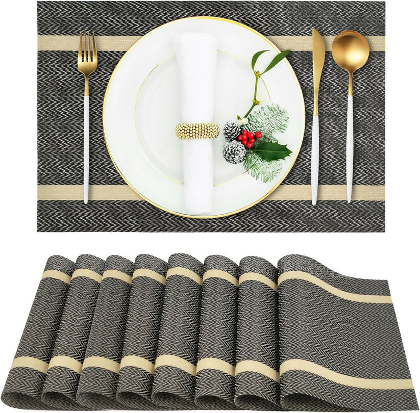 PVC-Table-Place-Mats-Brown-Weaves-Apricot-5528