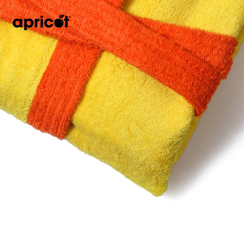 Cotton-Kid-s-Bathrobe-Yellow-Over-Orange-Apricot-5619