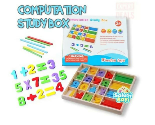 Wooden Computation Study Box Maths Learning Toy