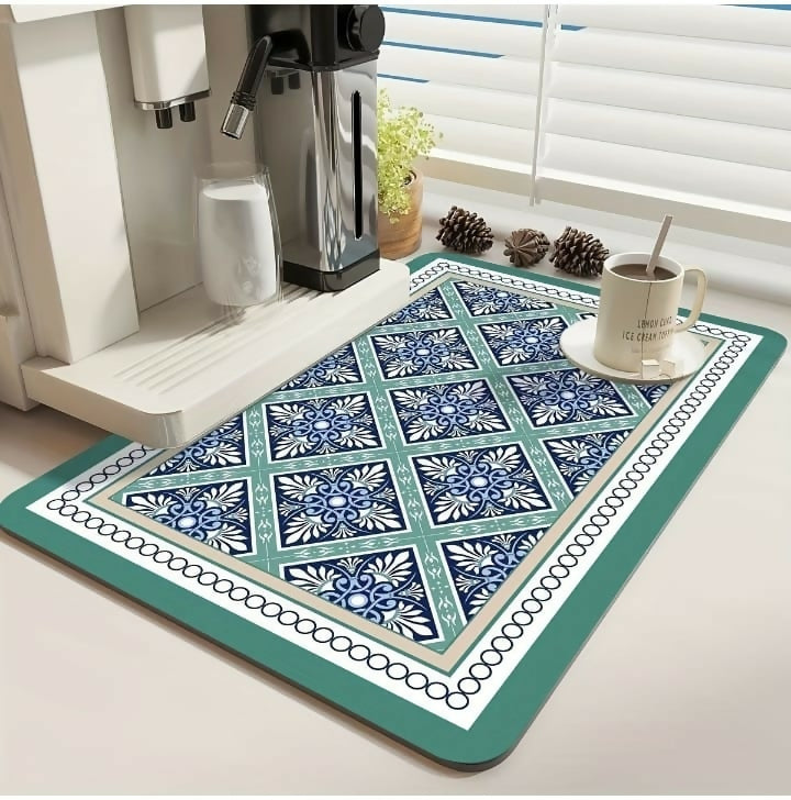 Anti-Slip-Dish-Drying-Mat-5756Turquoise-Pattern-Apricot-3504