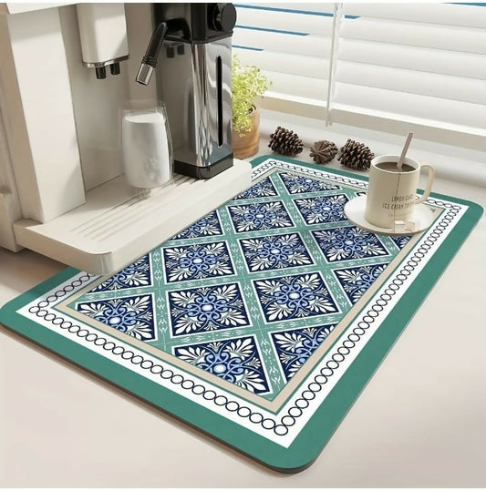 Anti-Slip-Dish-Drying-Mat-5756Turquoise-Pattern-Apricot-3504