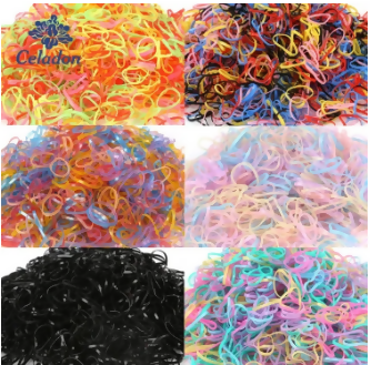 200pcs/lot 2CM Hair Accessories Girls Rubber Bands Scrunchy Elastic Hair Bands Kids Baby Headband Decorations Ties Gum for Hair