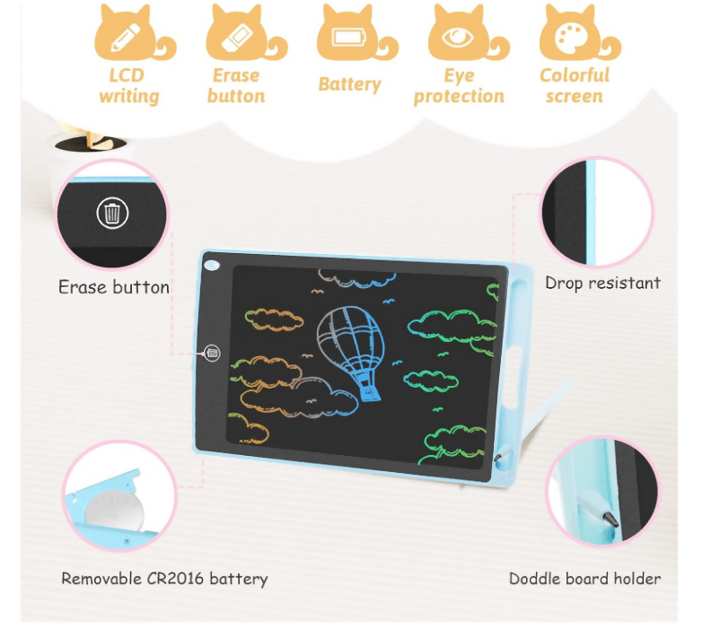 LCD Writing Tablet, 8.5 Inch Colorful Screen Digital eWriter Electronic Graphics Tablet - ValueBox