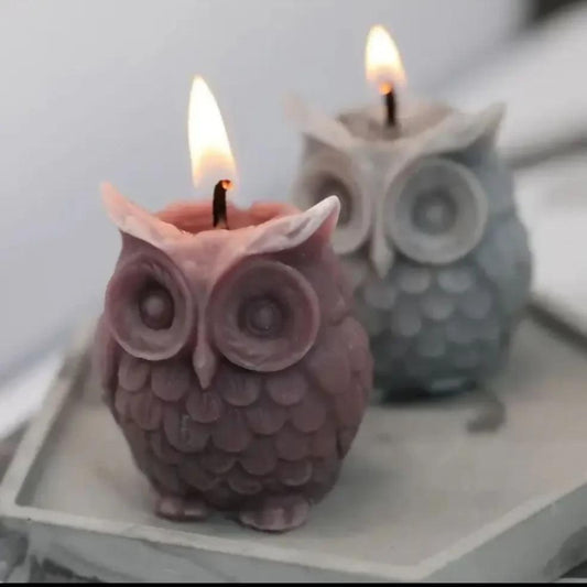 Owl shaped Scented Candle Handmade Aromatherapy perfect for home decor, bridal shower, baby shower and gifts