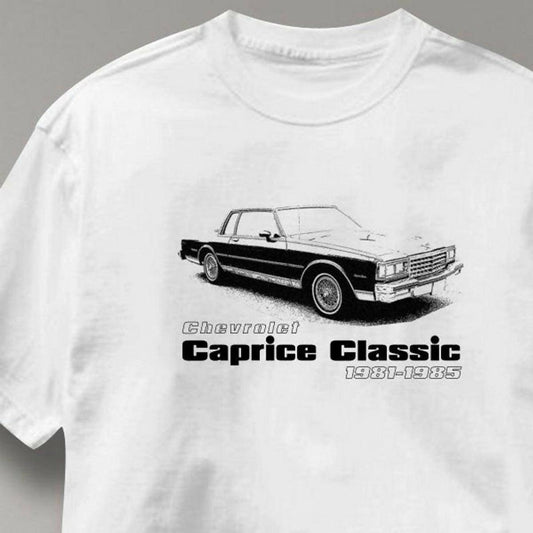 Khanani's Chevy Caprice Classic 1981-1985 Chevrolet Car Auto T Shirt Tee Shirt Mens Womens Ladies Youth Kids - ValueBox