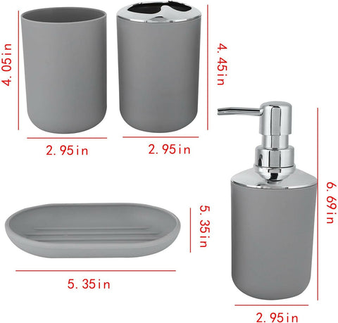 4-PCs-Wooden-Lid-Bath-Accessories-Set-1684-Plain-Grey-Apricot-2605